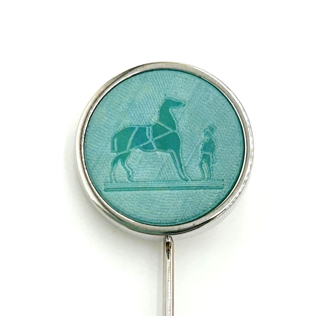 希少☆HERMES エルメス コロゾ ピンブローチ シルバー 馬 ラペルピン