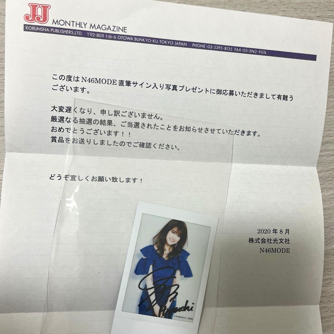 樋口日奈 N46MODE 直筆サイン入りチェキ