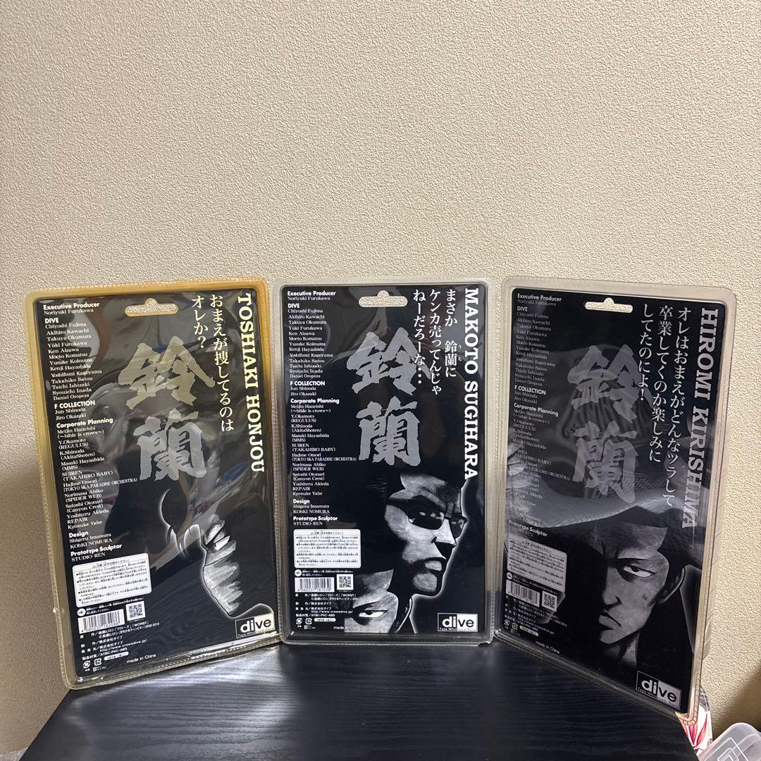 d*3様 クローズワースト象牙フィギュア海老塚三人衆　桐島ヒロミ本城俊明杉原誠3