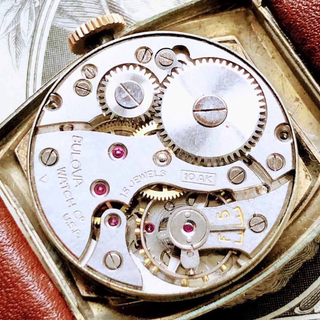 #3800【渋くてお洒落】メンズ 腕時計 ブローバ 動作品 アンティーク 手巻き