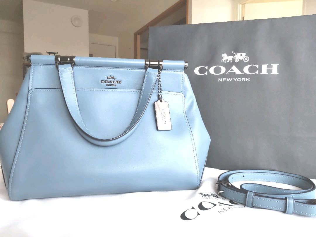 コーチ　2way ショルダー　斜め掛け　ハンドバック　牛革