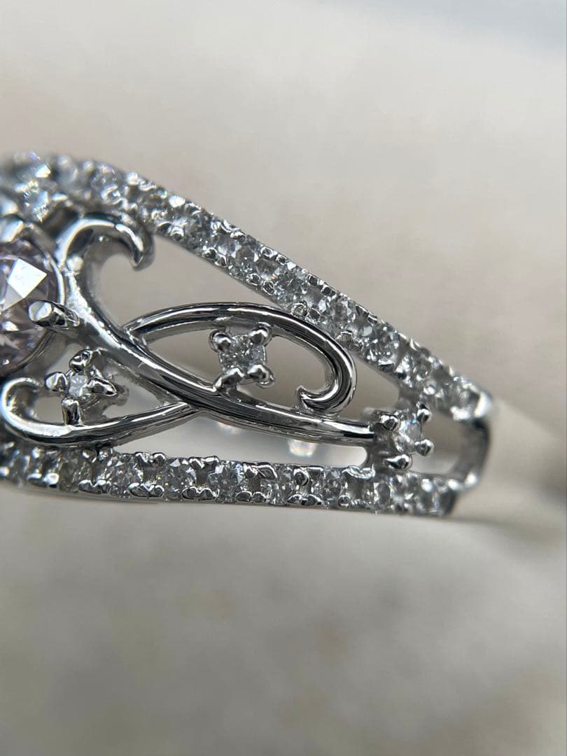 専用JL220★高級 ダイヤモンド0.466ct プラチナ リング 鑑別付