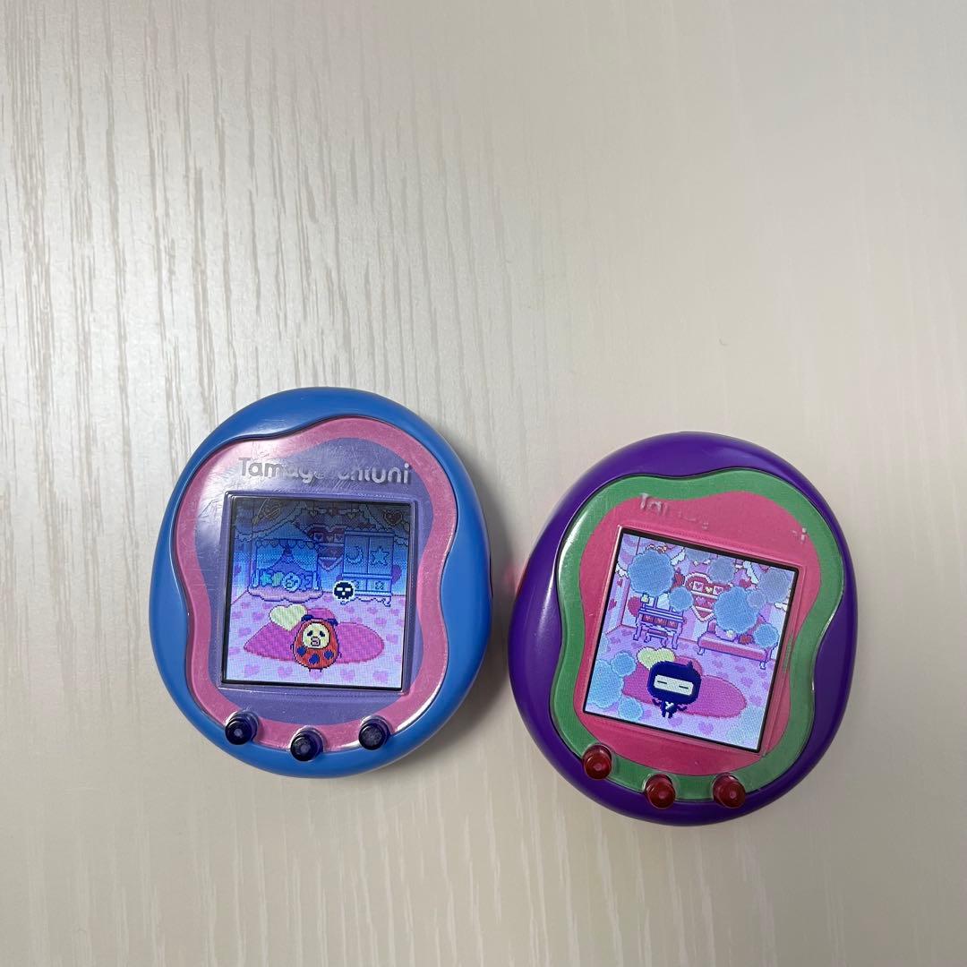 【ジャンク品】たまごっちユニ　Tamagotchi Uni ブルー　パープル