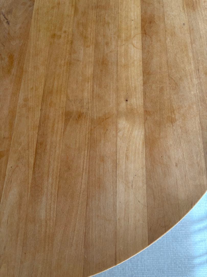 低め　モモナチュラル　アルダー材　VIVO 丸　ダイニングテーブル 90cm