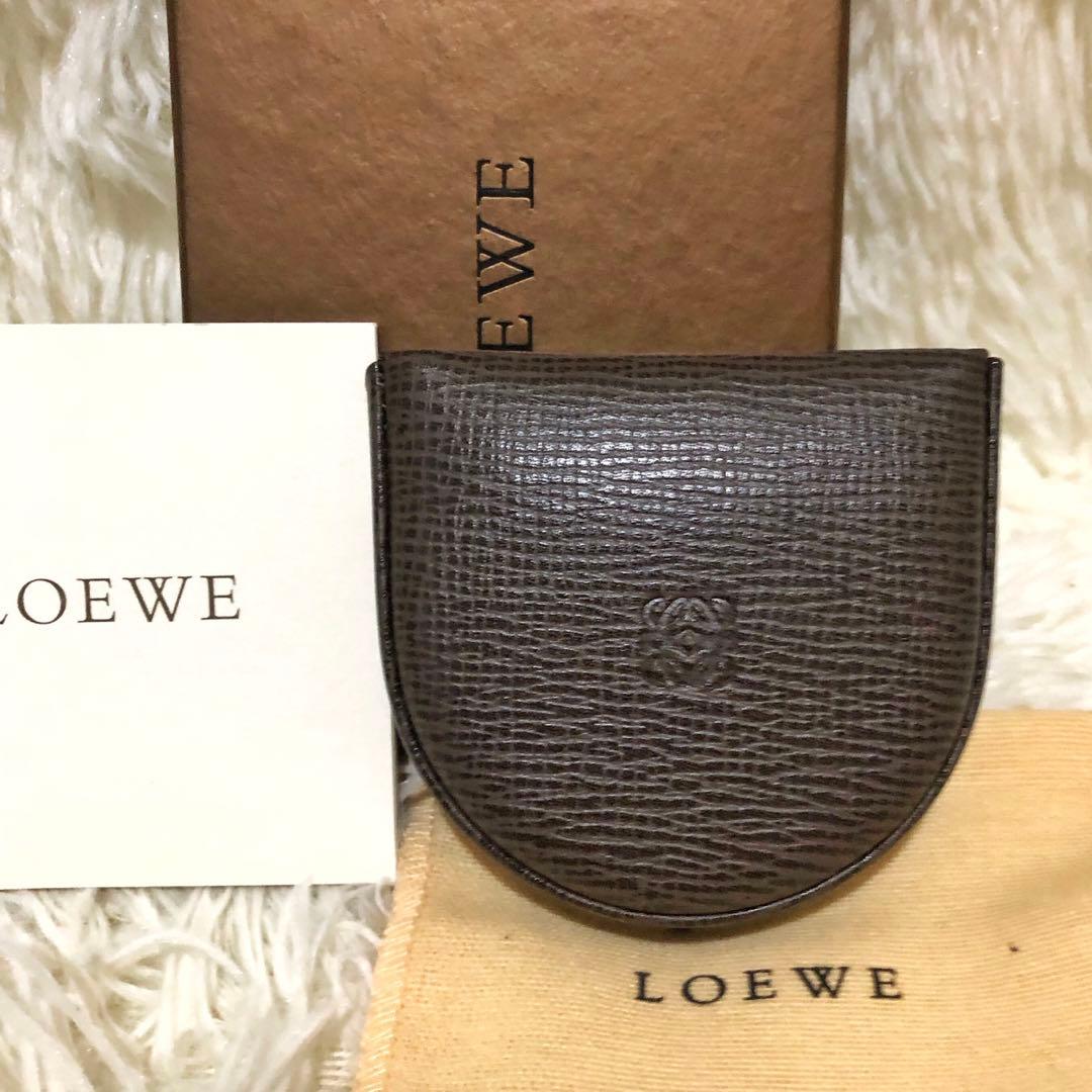 未使用✨ロエベ アナグラムロゴ　レザー　 ケース ダークブラウン