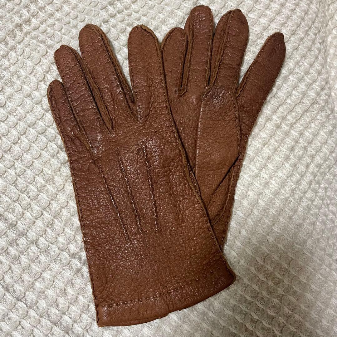【本日限定値下げ】メローラ 手袋 ペッカリー ブラウン サイズ7