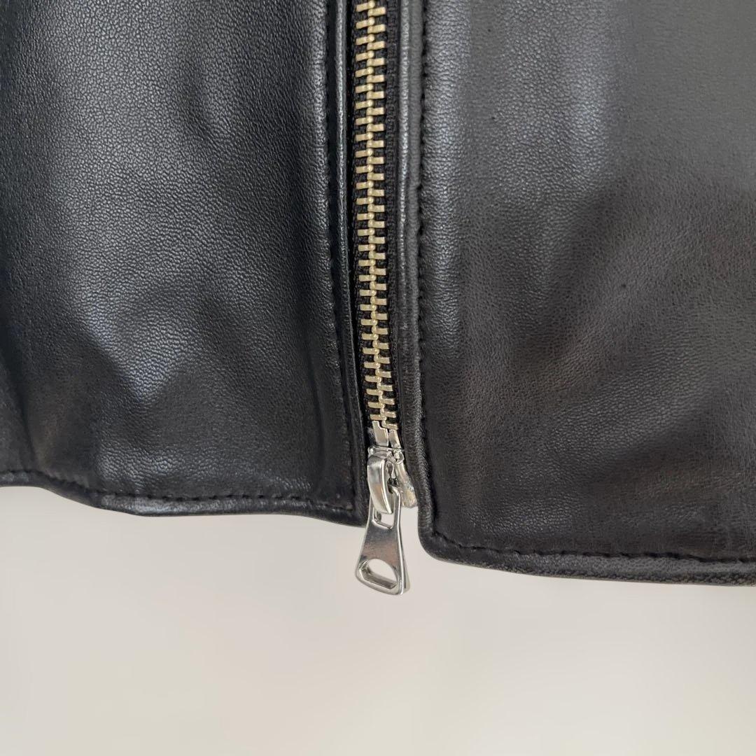 【極美品】ステュディオス ラムレザー シングル ライダース ジャケット L相当