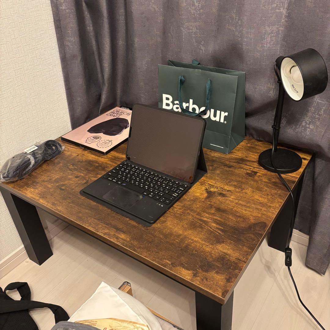 【美品】ニトリ　木目調ヴィンテージブラウン長方形こたつテーブル