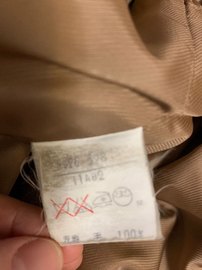 セール中美品　バーバリー　ウールコート　11号　キャメル　チェスター