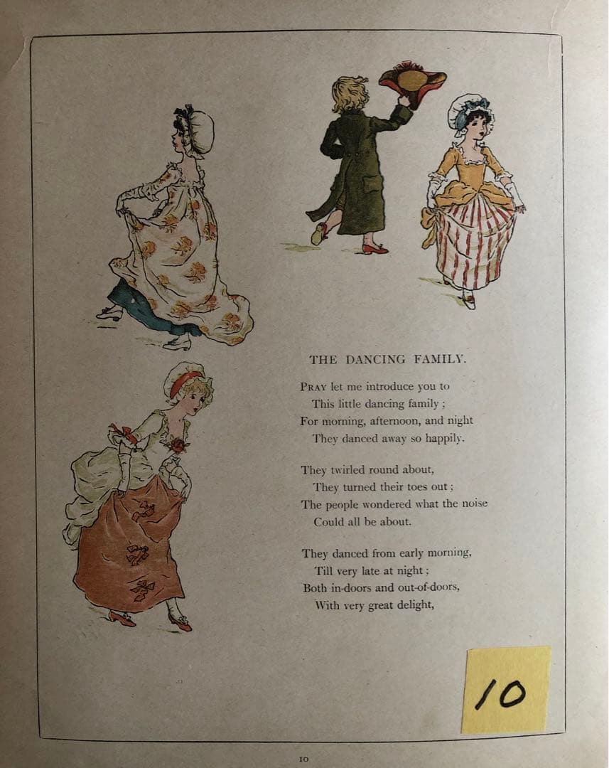 1885年に出版された ケイト・グリーナウェイの 多色版画で製作された絵本