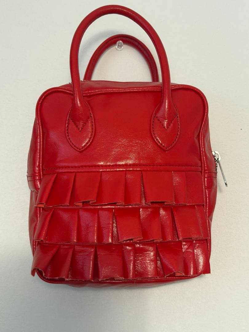 コムデギャルソンガール フリルバッグ 赤