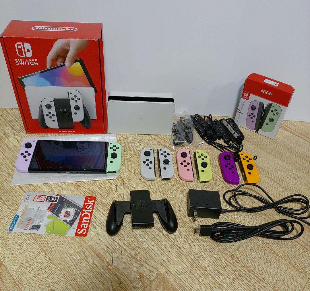 NintendoSwitch有機EL 新品SDカード 追加Joy-Con複数付
