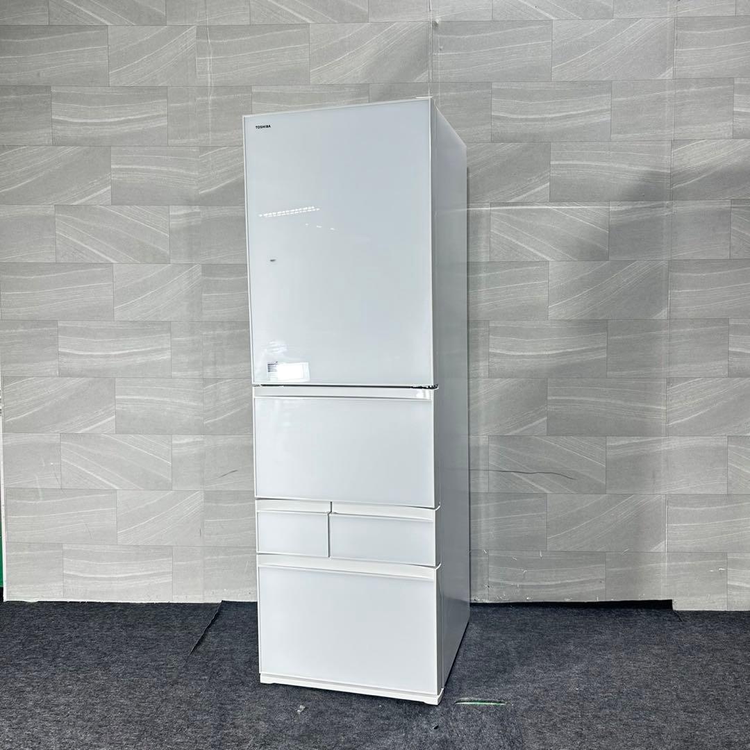 TOSHIBA 冷蔵庫 410L VEGETA 2017年 清掃済み d5044