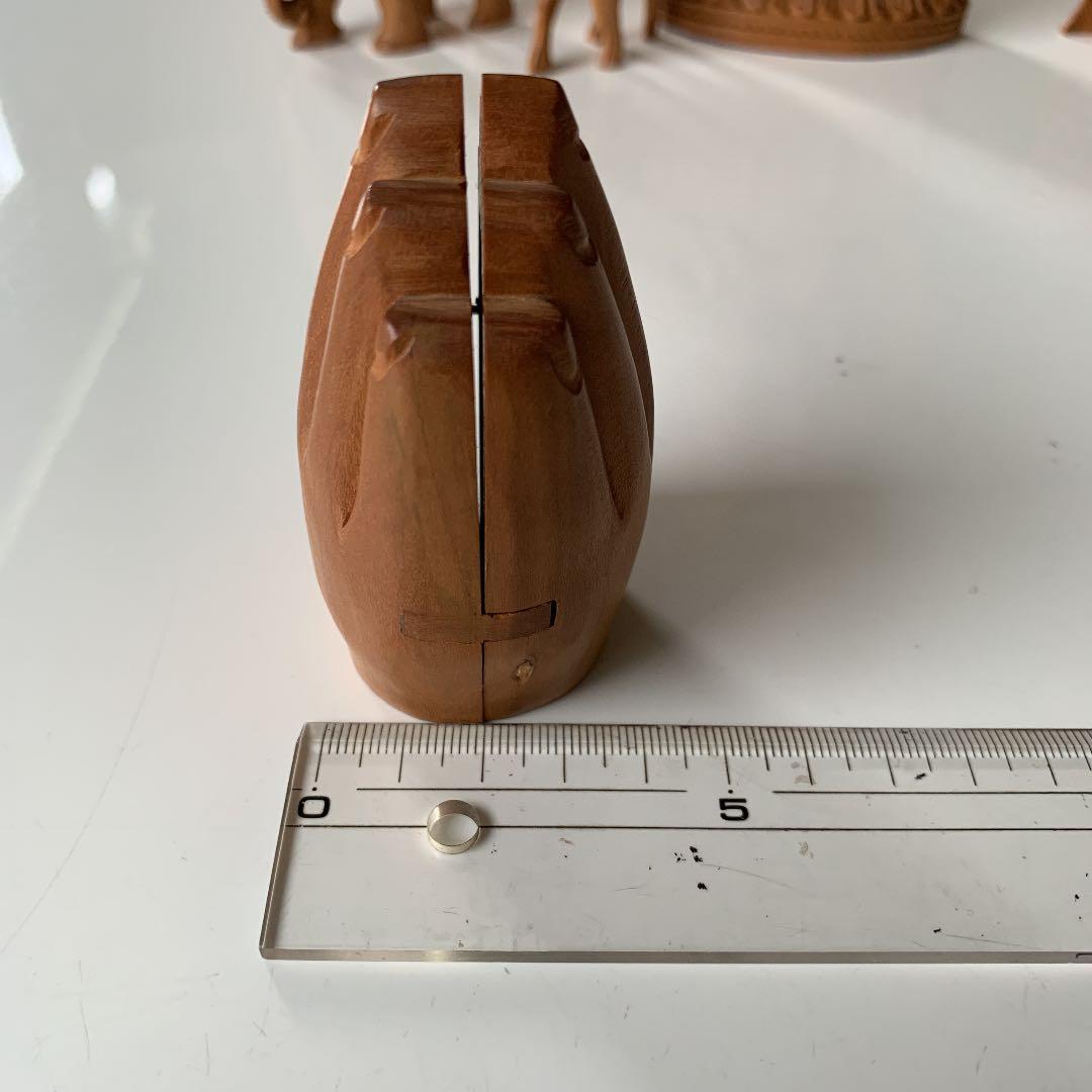 [希少] 白檀　合掌　ガネーシャ　手彫り