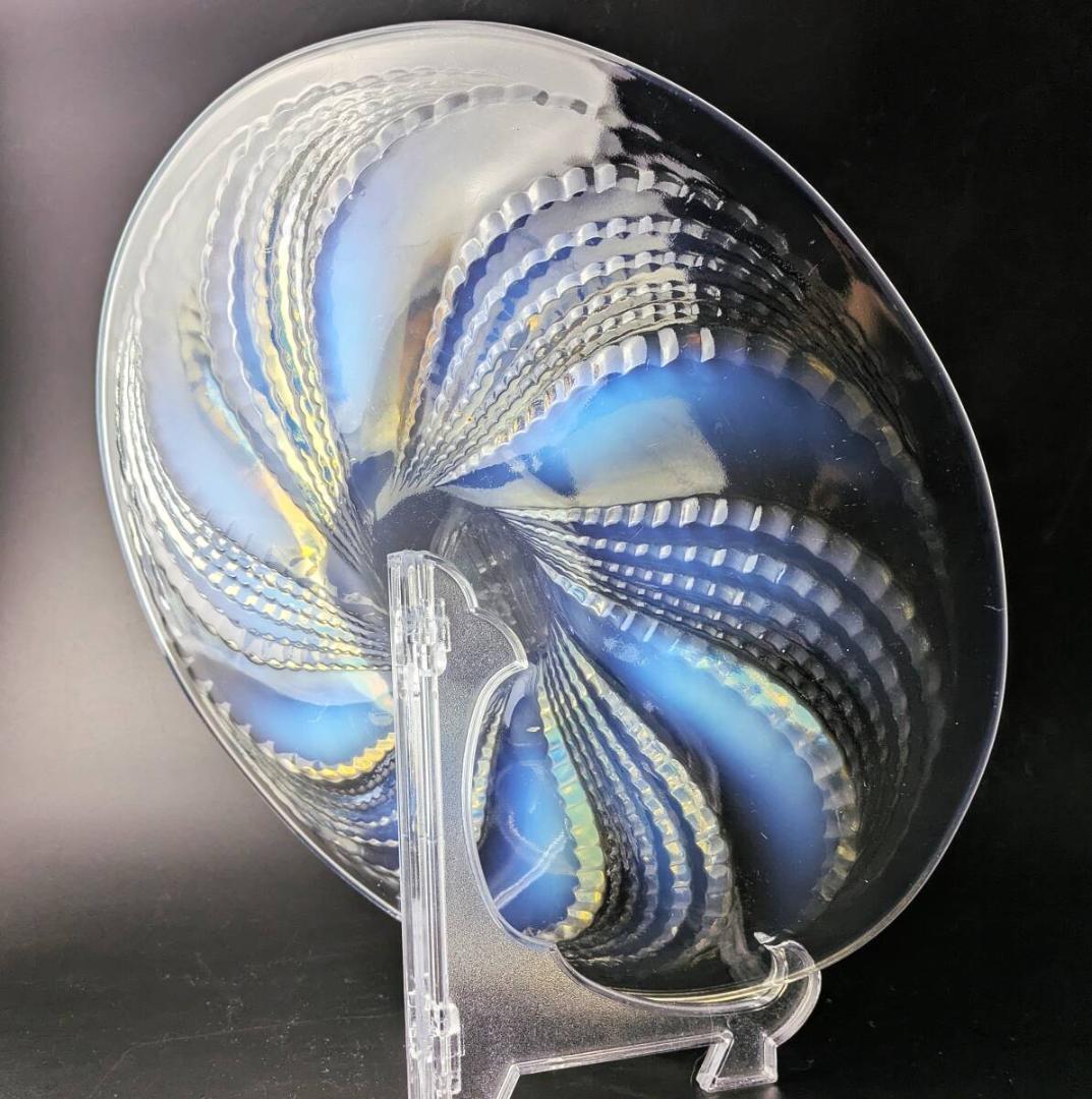 本人作 ルネ・ラリック フルロン 大皿 28cm オパルセント1935アールデコ