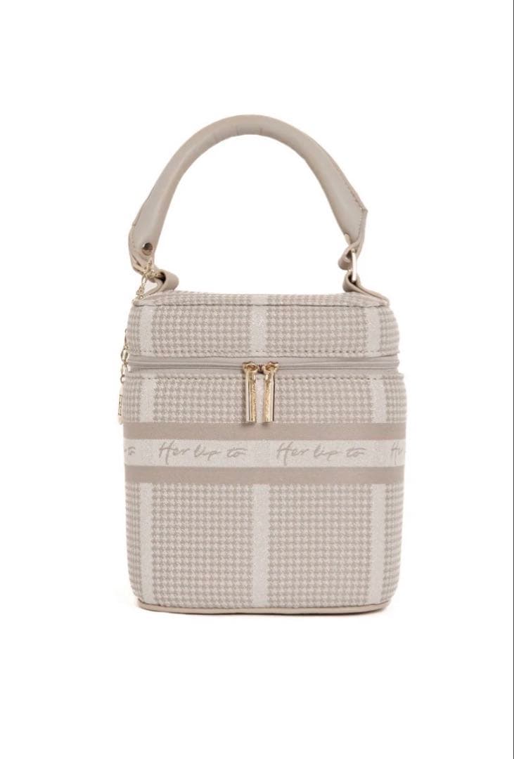 バッグ HLT Jacquard Vanity Bag Pink Herlipto