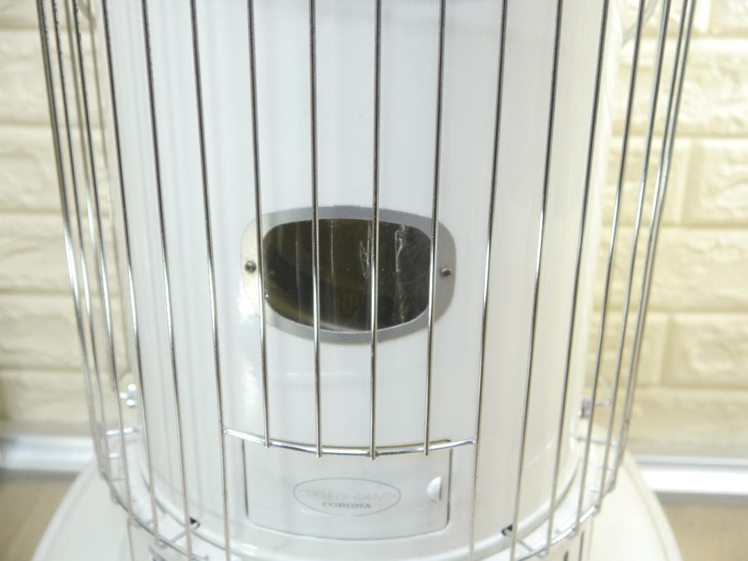 送料無料◆2014年◆コロナ 石油ストーブ 円筒形 ガード付き　ホワイト