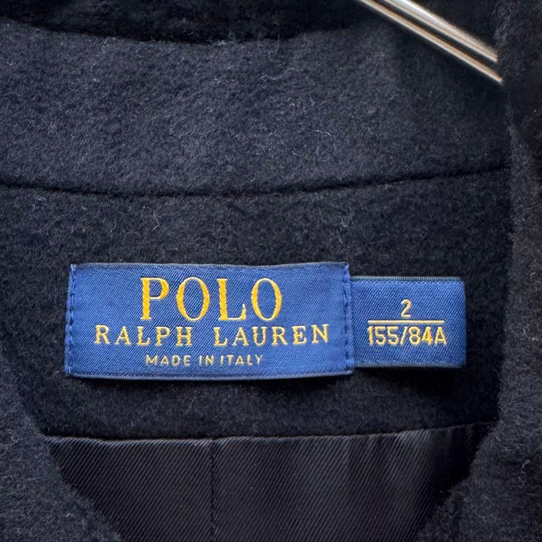 ポロラルフローレン カシミヤ混 ロングコート ナポレオンコート 2way ダブル