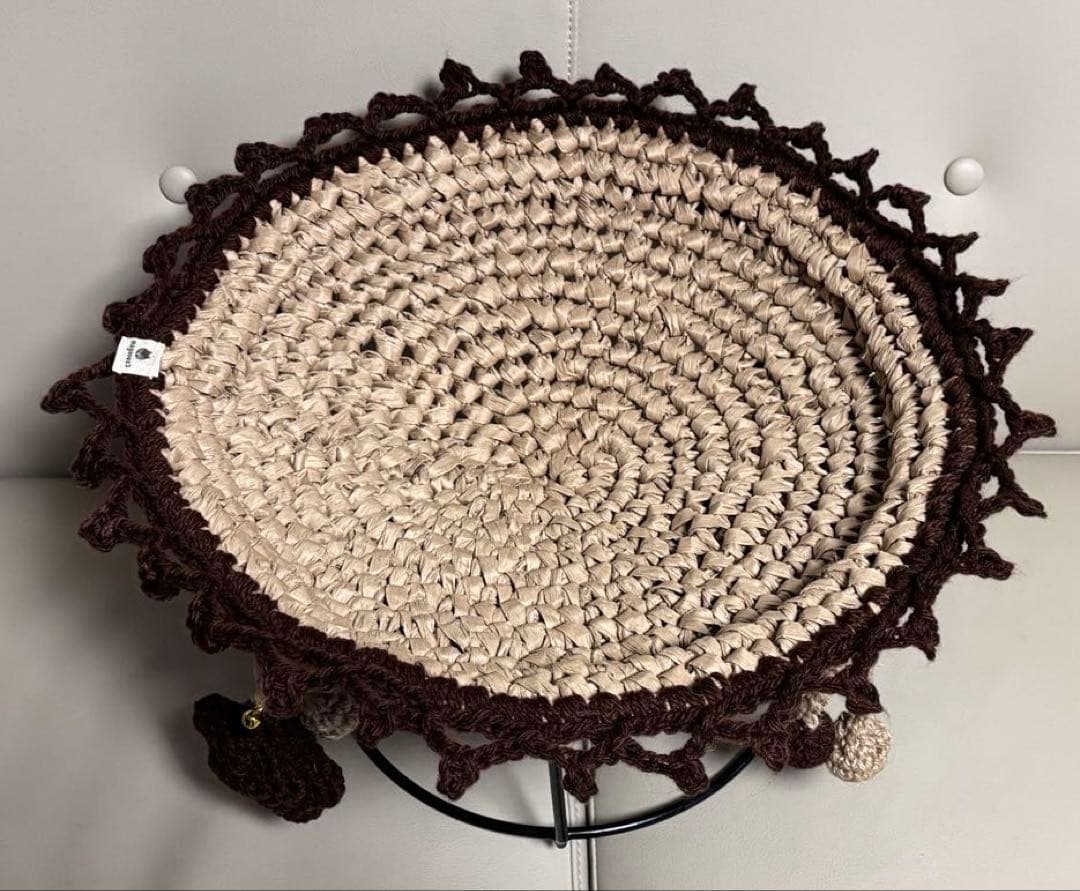 猫用　ベッド（ベージュ×ブラウン）　ハンドメイド　magoooz3