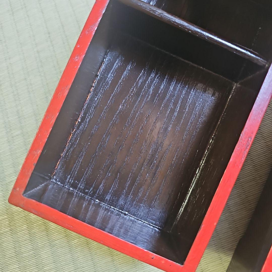 明治ロマン/1870年物/当時物】戦前物 漆塗り弁当箱 漆器 膳の箱 四客4客