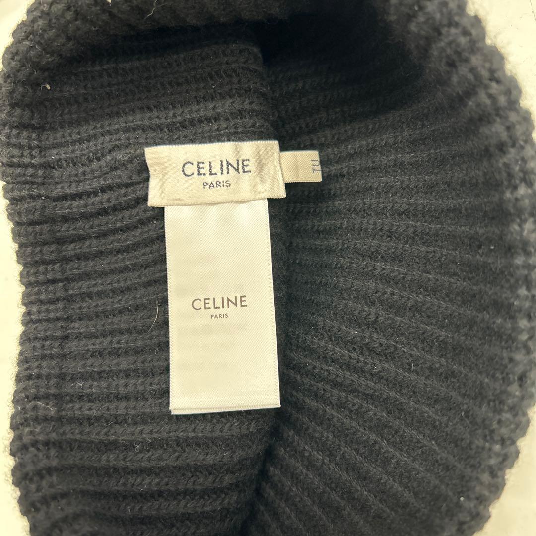 CELINE ニット帽 黒　セリーヌ　ビーニー　ユニセックス