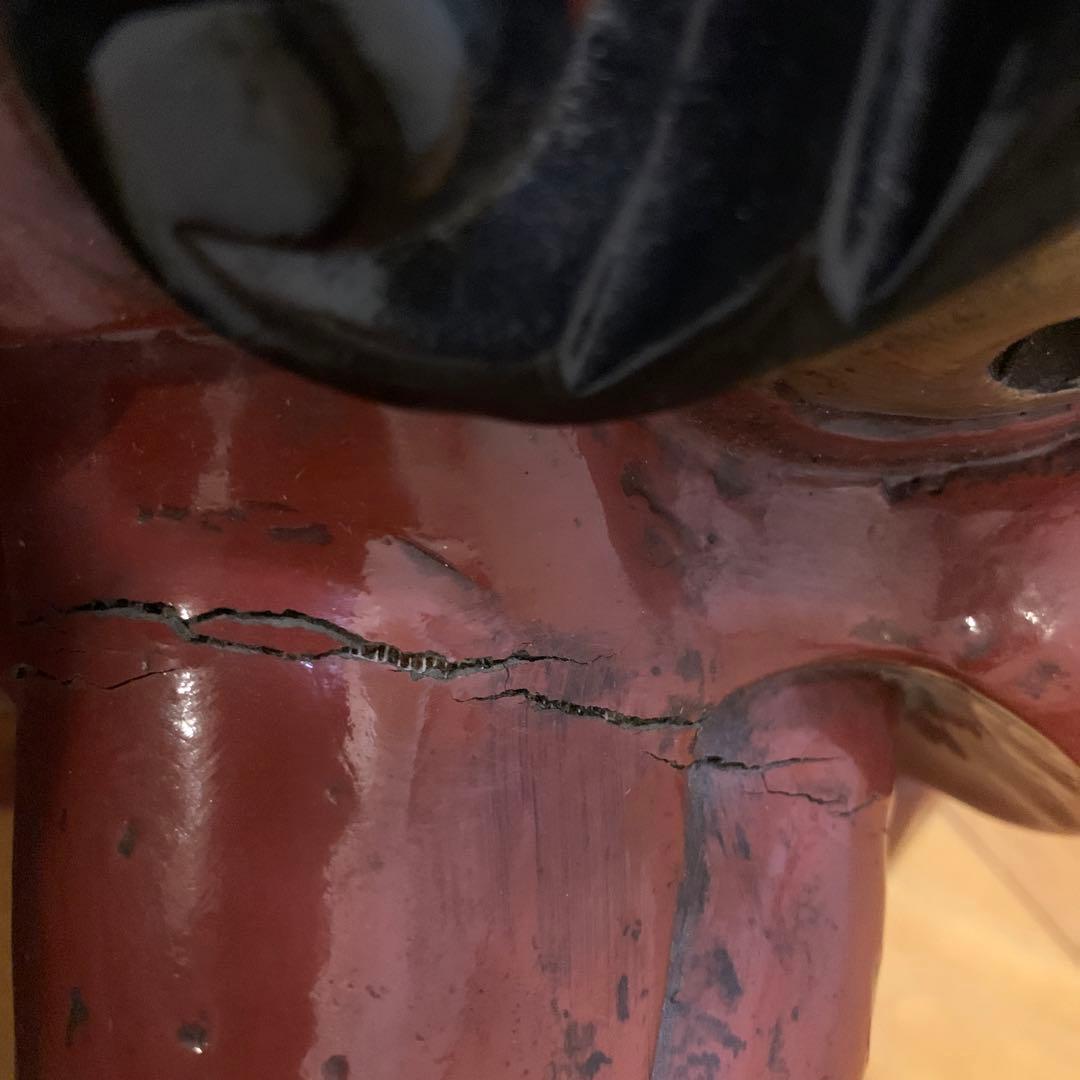 木彫り　天狗面　重量級