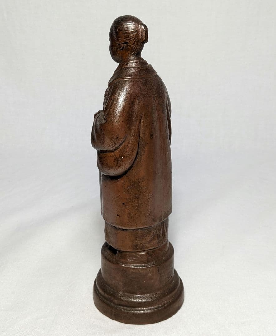 西村春湖 備前焼 奥村五百子像 春湖苑識箱 陶像 置物 オブジェ 名工 希少