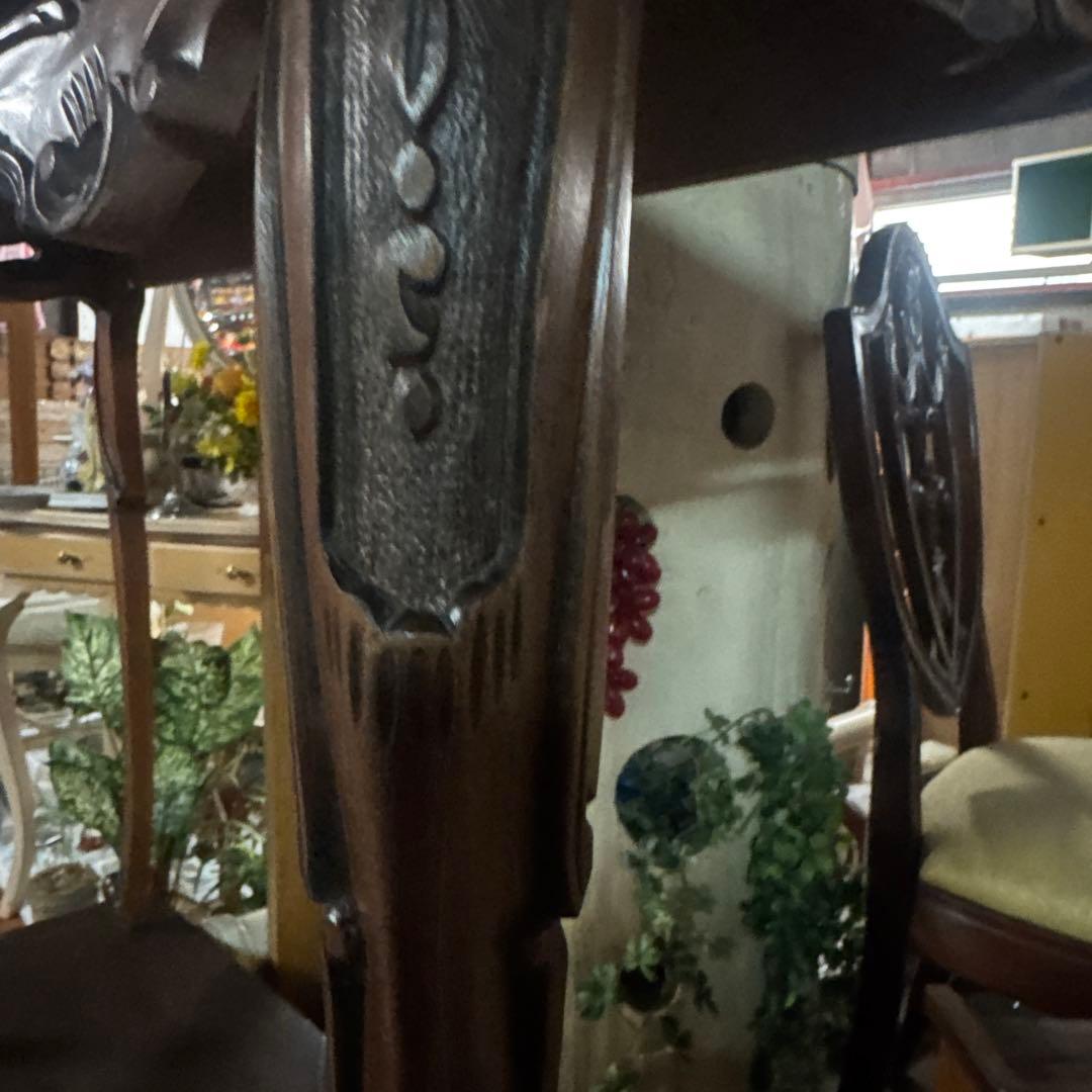 アンティーク　コンソールテーブル　マホガニー