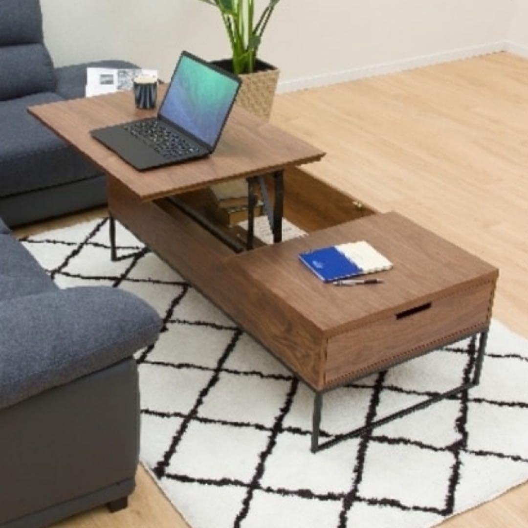 ニトリ　昇降センターテーブル　Nヒバリ　120MBR