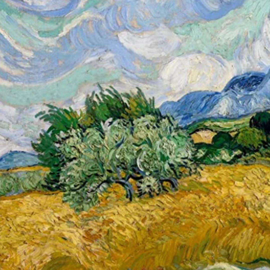 クロイヤー作品　絵画　『庭のデッキチェアに座るマリークロイヤー』　金縁フレーム付