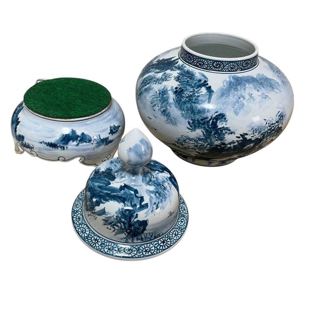 絶品！　有田焼 勝右衛門作 飾壺 沈香壺 骨董　陶器　美術品　芸術品　高級　和風