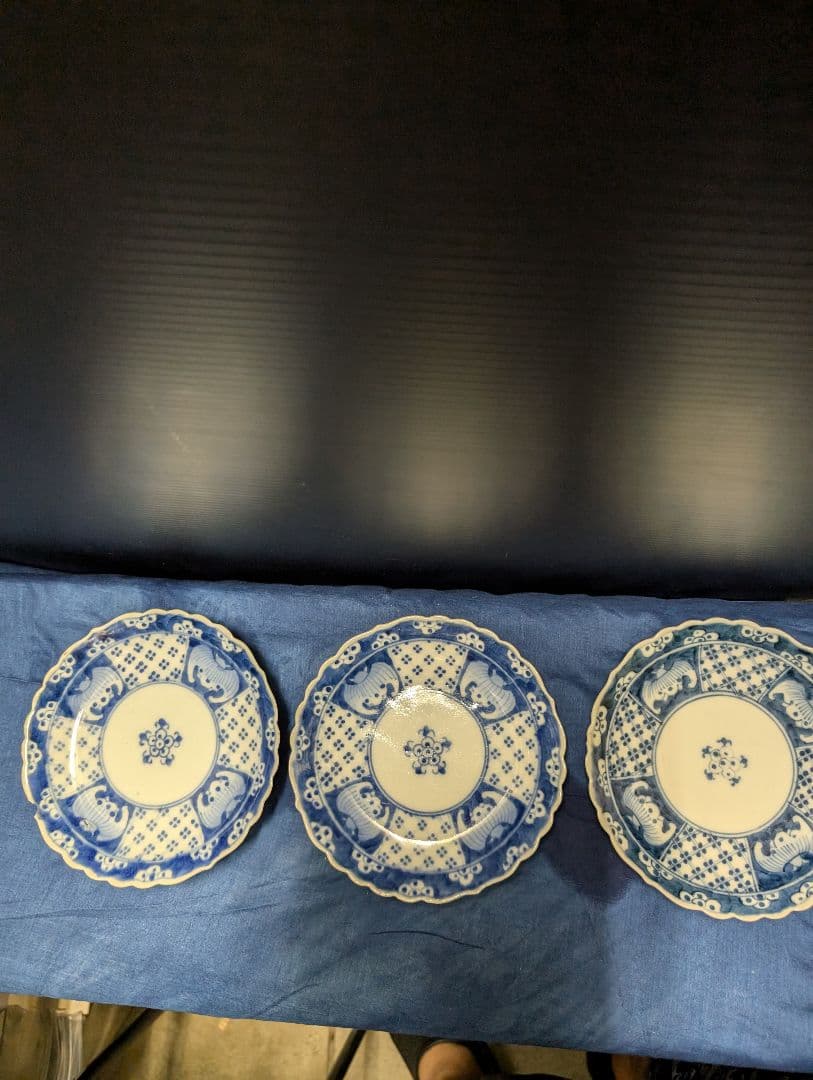 古伊万里染付き江戸中期蝙蝠