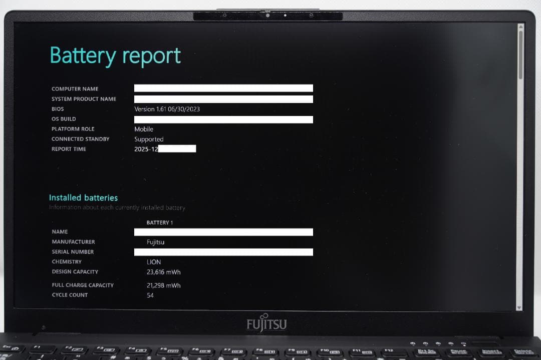 13.3インチノートPC 富士通 LIFEBOOK WU-X/F3
