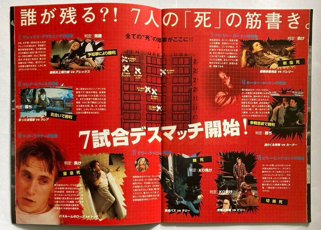 ファイナル・デスティネーション映画パンフレットお宝発見ホラーMANIAX希少レア