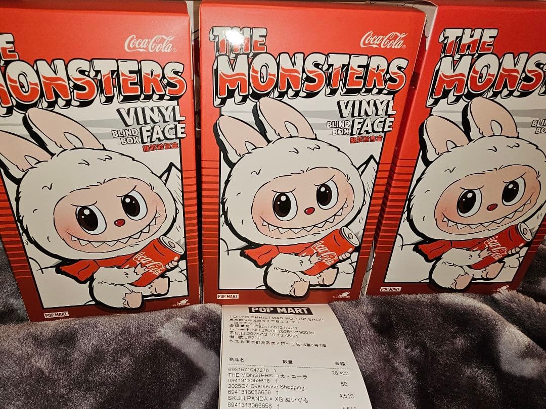 正規品 THE MONSTERSラブブ labubu コカ・コーラ 3個
