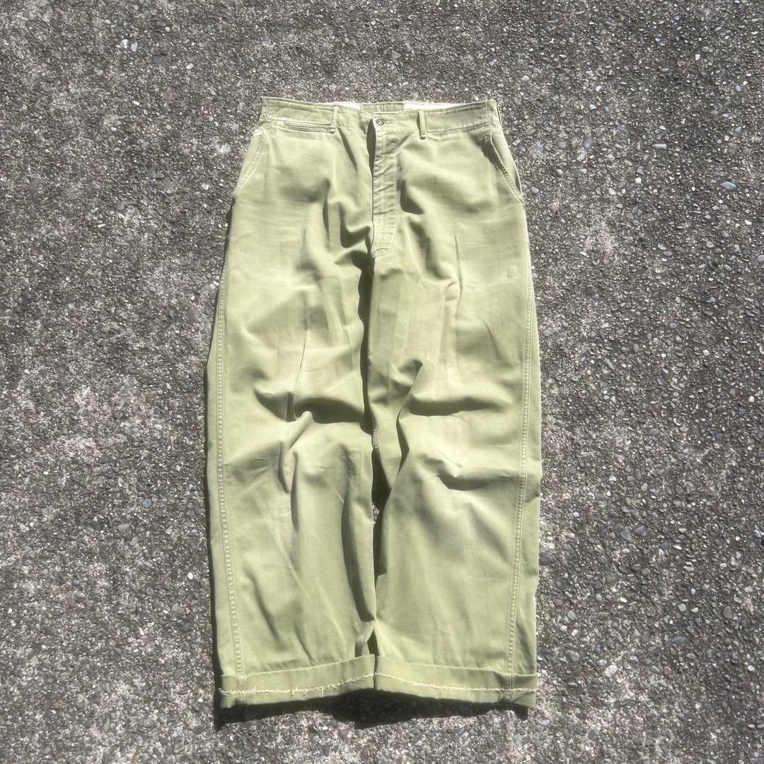 50's vintage ワイド　ワークパンツ　チノパン　アルミタロン