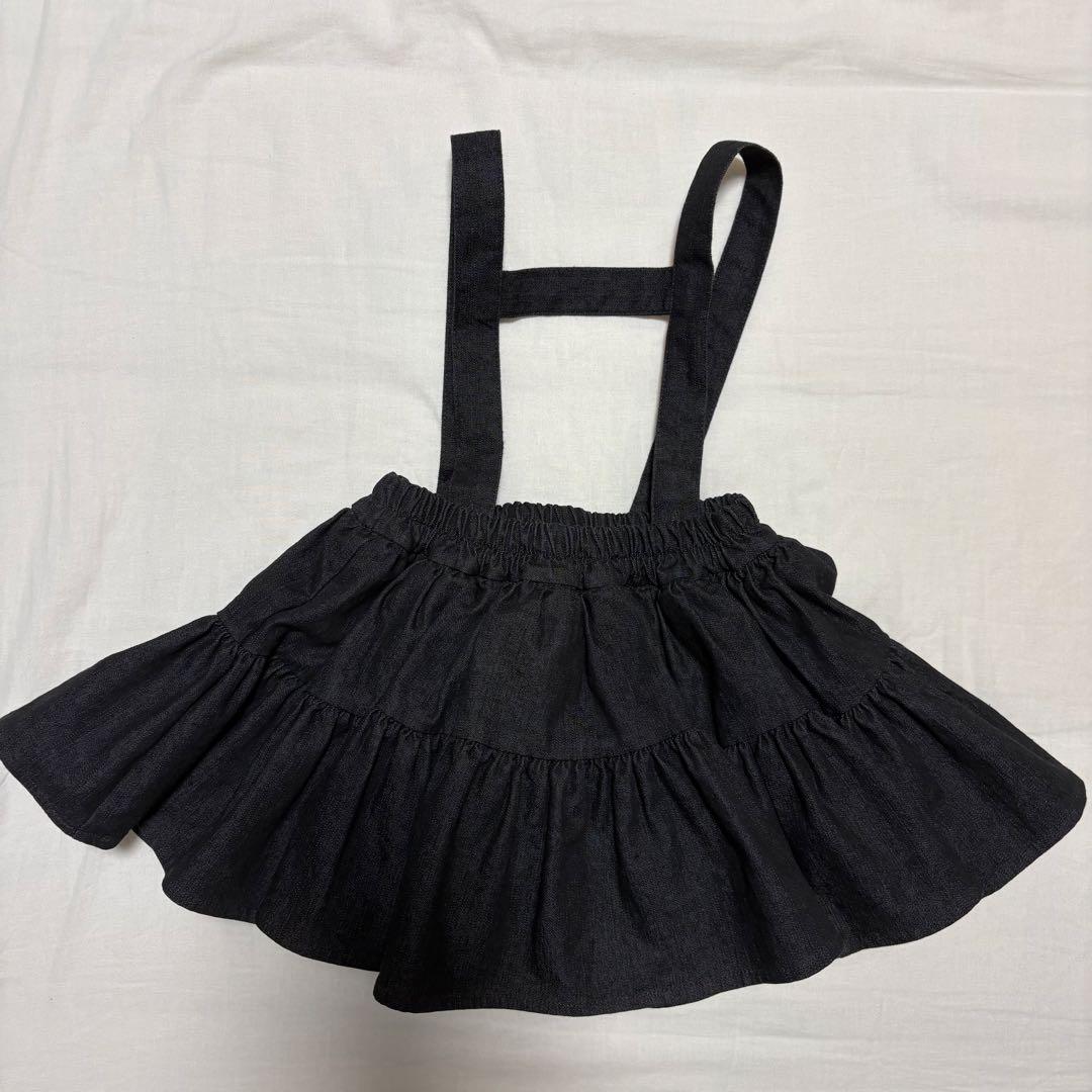 wonny ribbon ブラックデニムスカートM