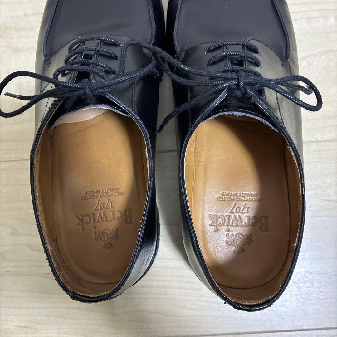 美品 Berwick バーウィック Uチップ 2369 ヴィブラム ソール 黒