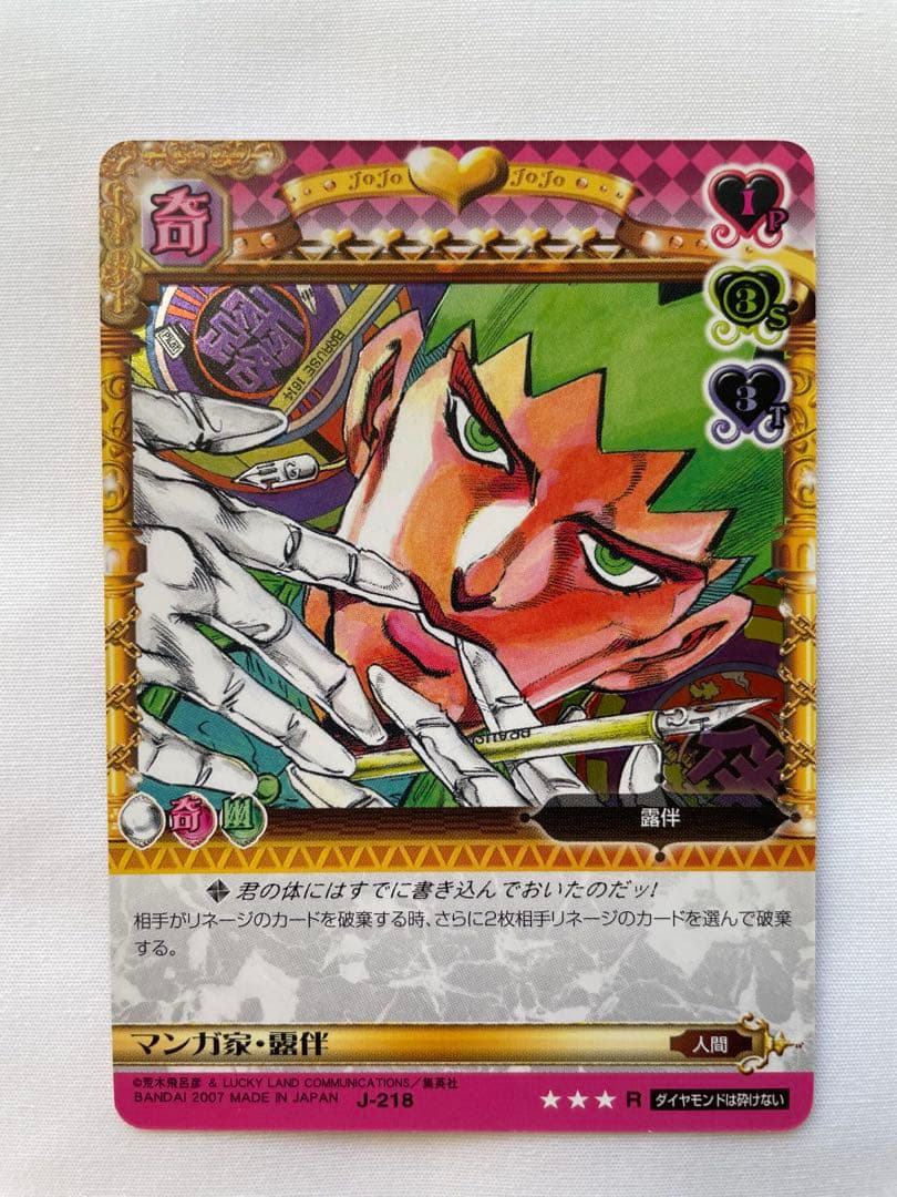 ジョジョの奇妙な冒険 マンガ家・岸辺露伴 J-218 ABC