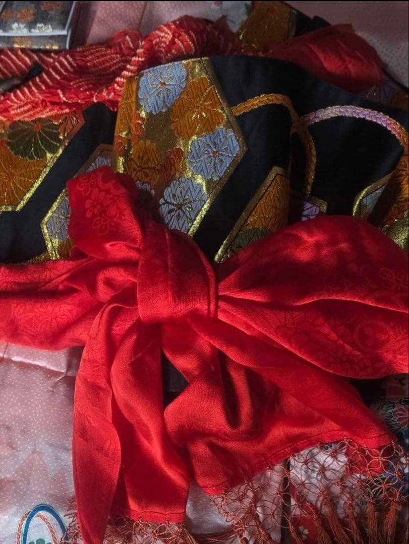 h*a様 七歳七五三フルセット　七五三着物帯セット　舞妓さん　美品　七五三