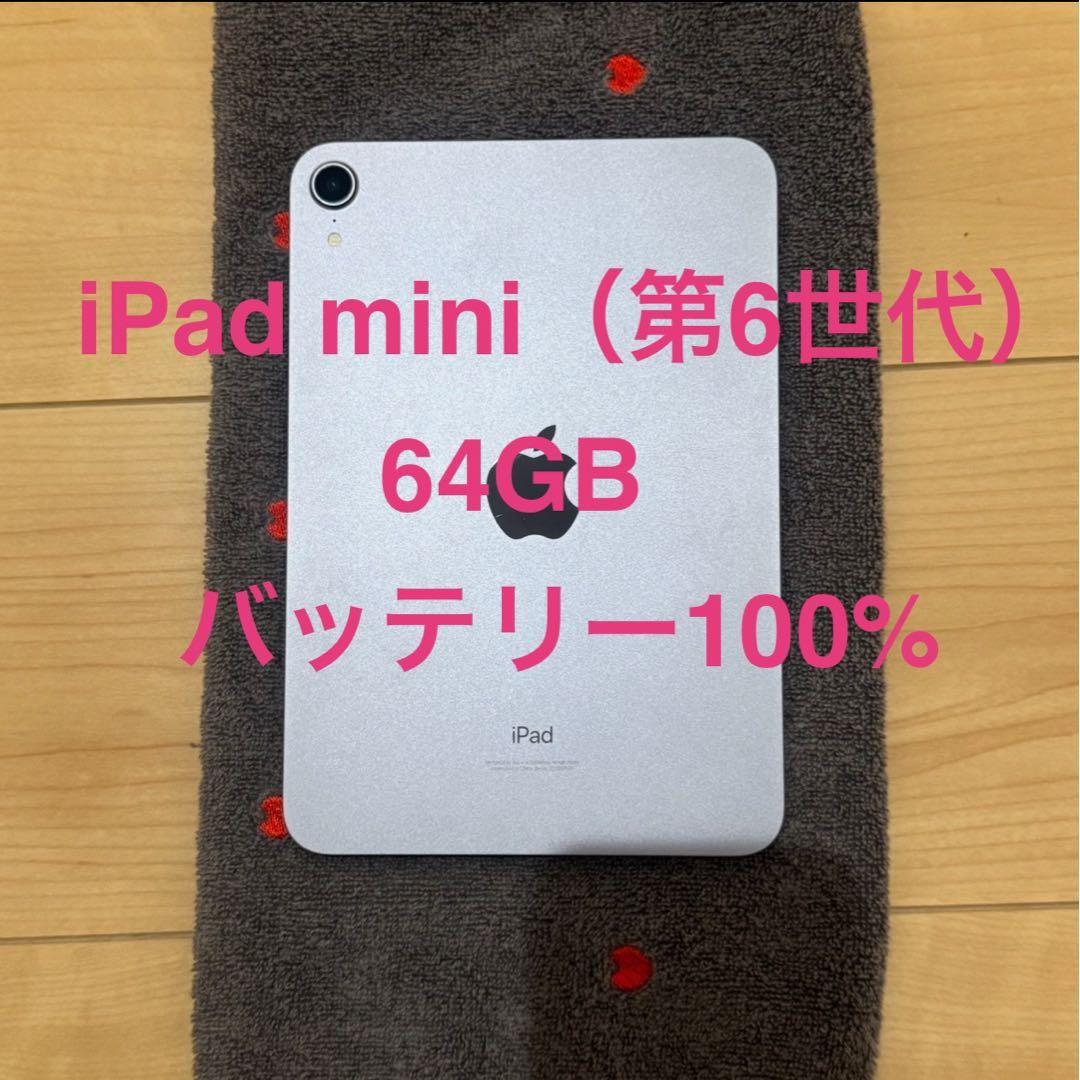 iPad mini 6世代 64GB パープルWi-Fi 【バッテリー100％】