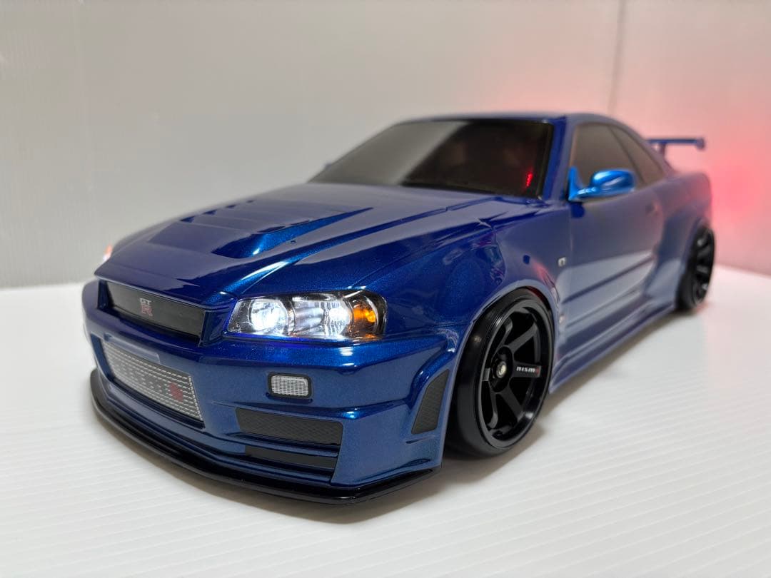 【未走行】タミヤ TT-02 メカ無し ＋ R34 GT-Rボディー