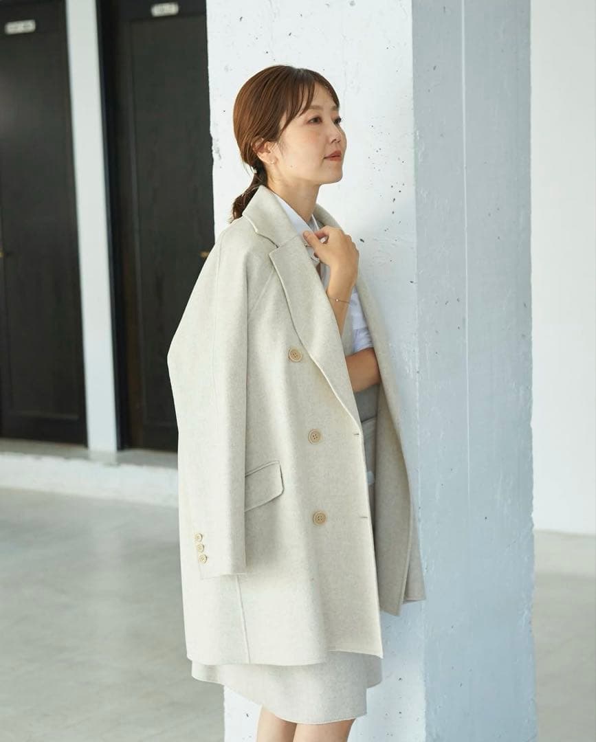 【Plage】 ハミルトンダブルミディコート ベージュ38