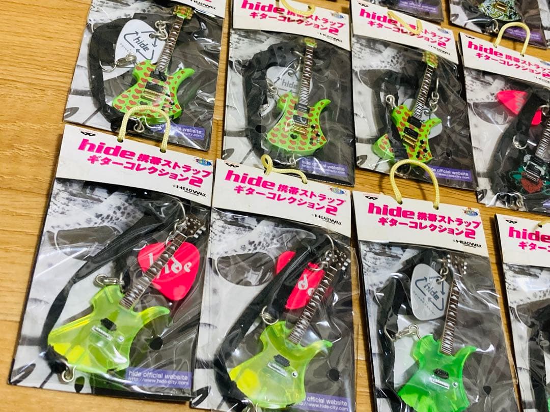hide 携帯ストラップ ギターコレクション 20セット 新品未開封 当時モノ