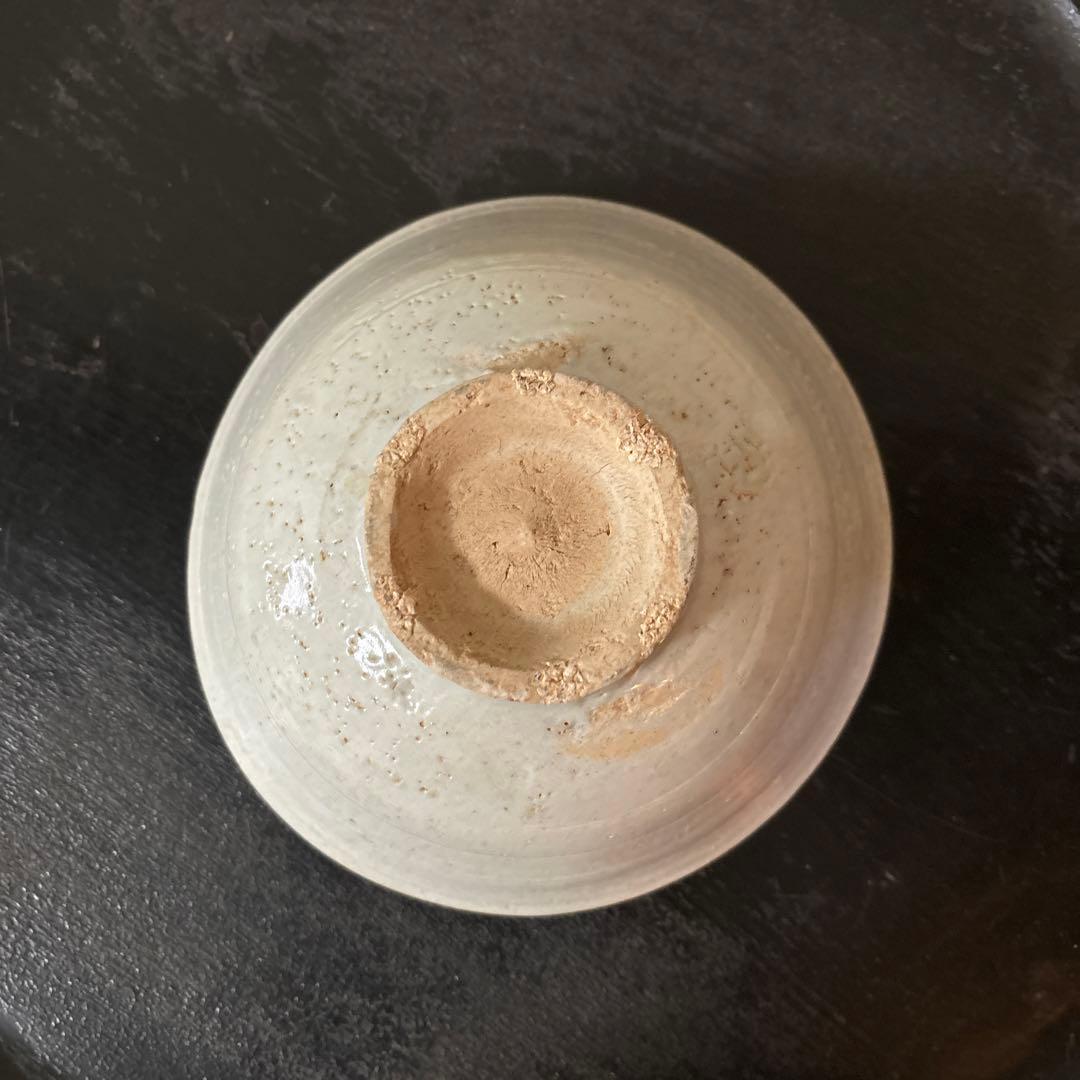 李朝　朝鮮王朝堅手鉢　白磁　茶碗　古民芸　韓国アンティーク　大茶碗　朝鮮古民具