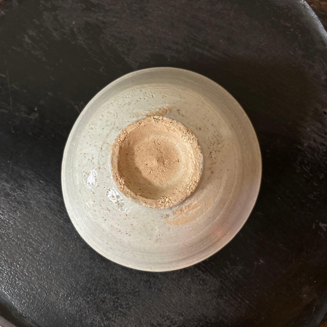 李朝　朝鮮王朝堅手鉢　白磁　茶碗　古民芸　韓国アンティーク　大茶碗　朝鮮古民具