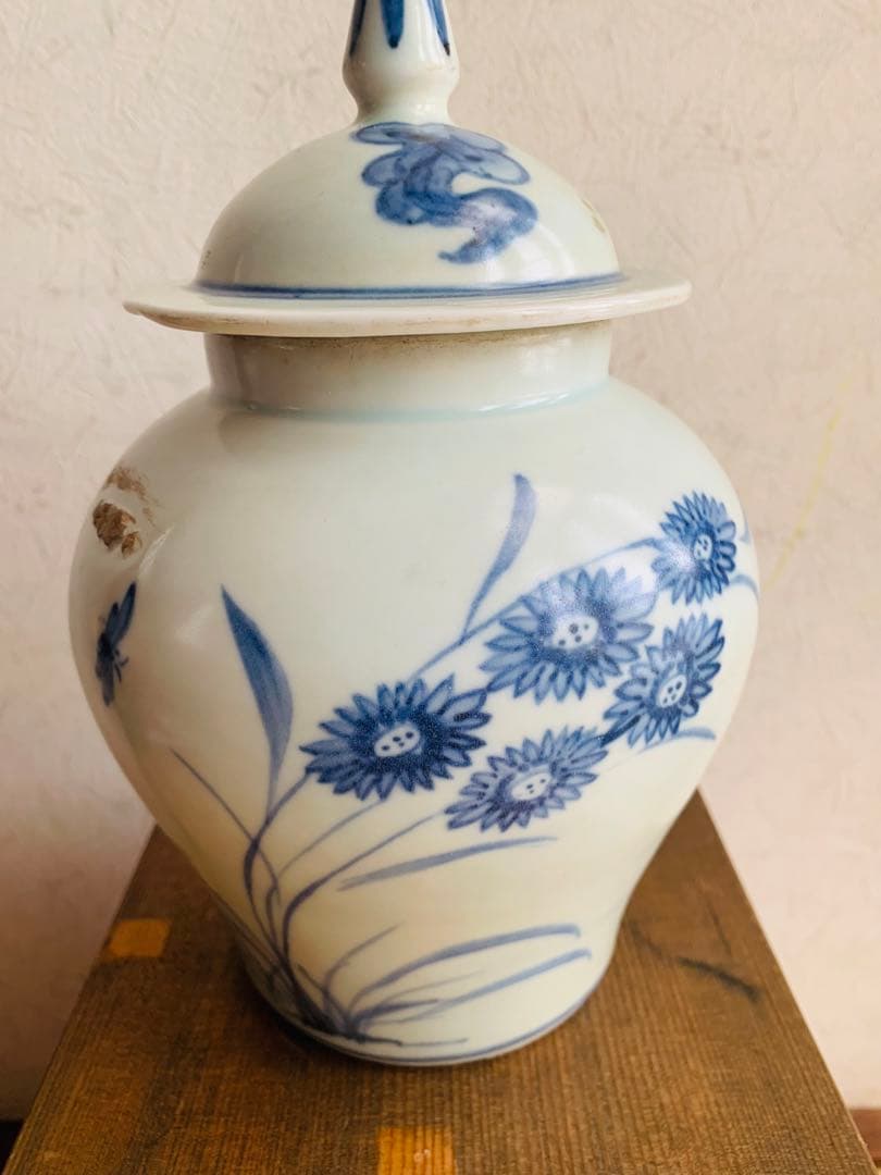 中国明時代染付(青花)お壺