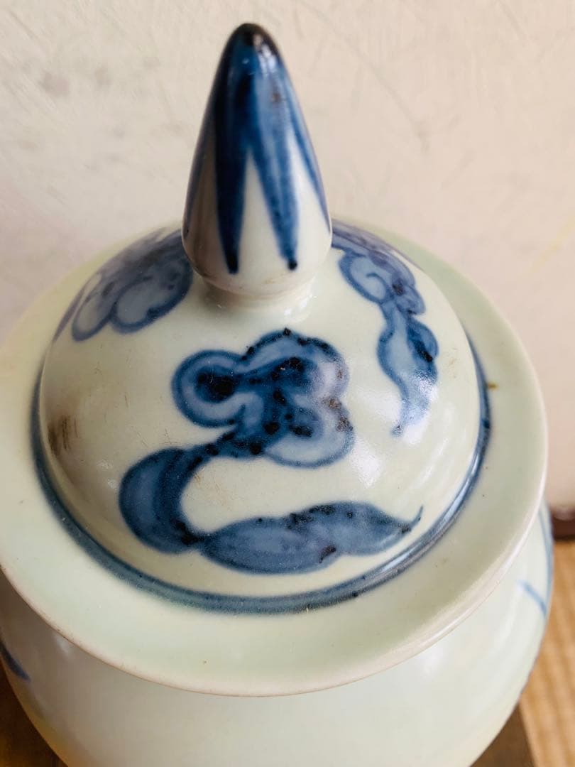 中国明時代染付(青花)お壺