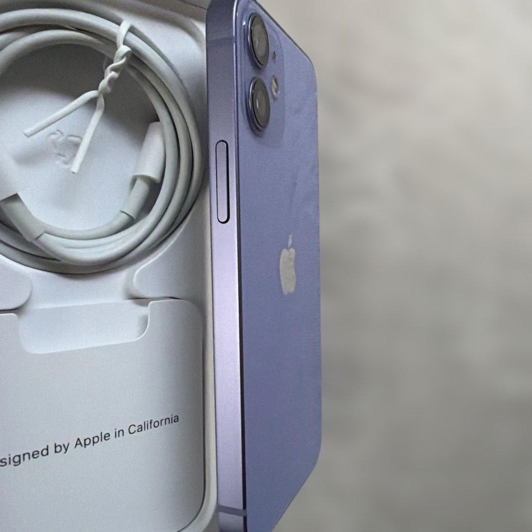 Apple iPhone 12 miniパープル 本体 充電ケーブル付き