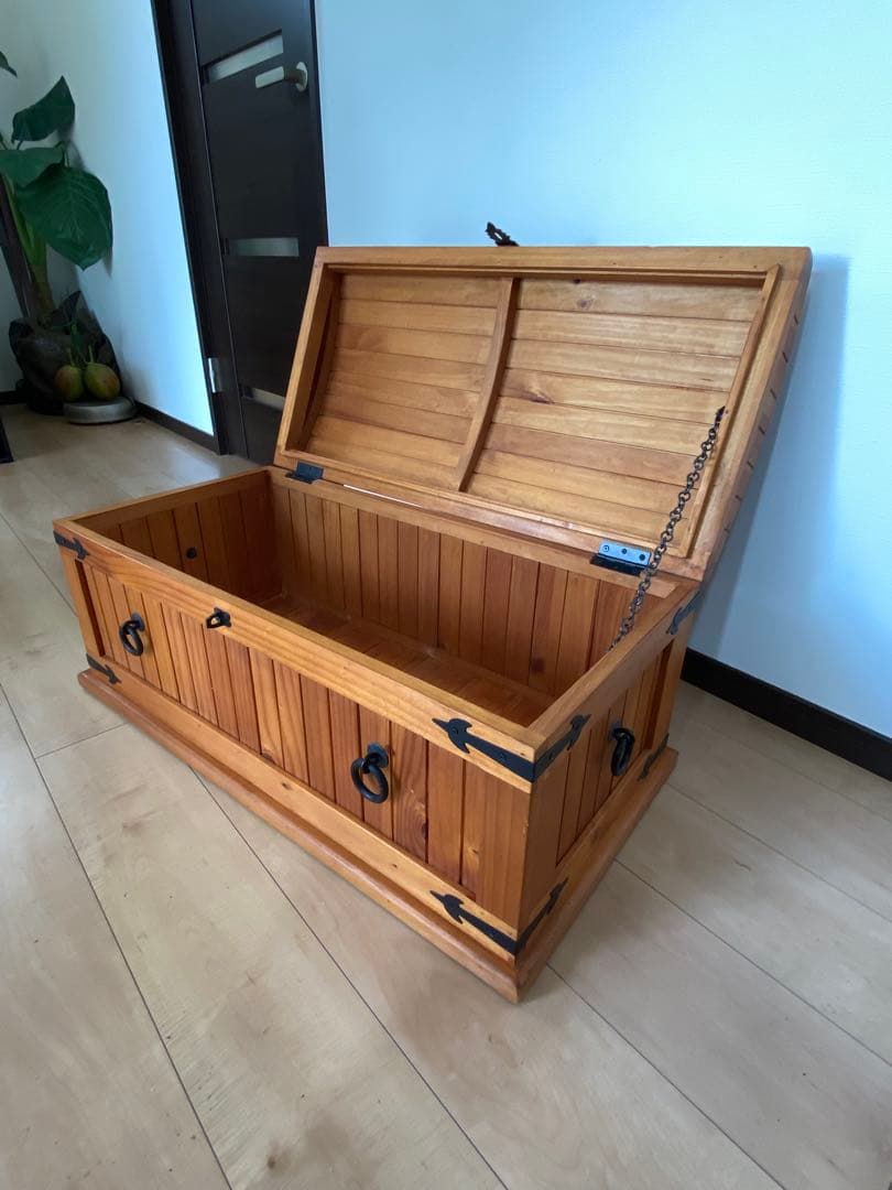 宝箱　大きいサイズ　アンティーク　木箱　海賊